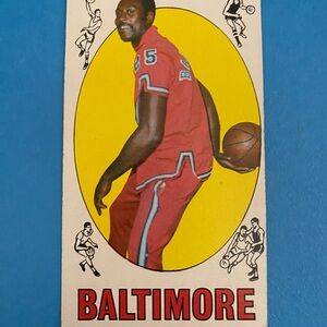 Topps Basketball Card - Red Uniform with Blue Trim